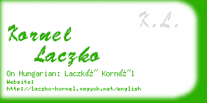 kornel laczko business card